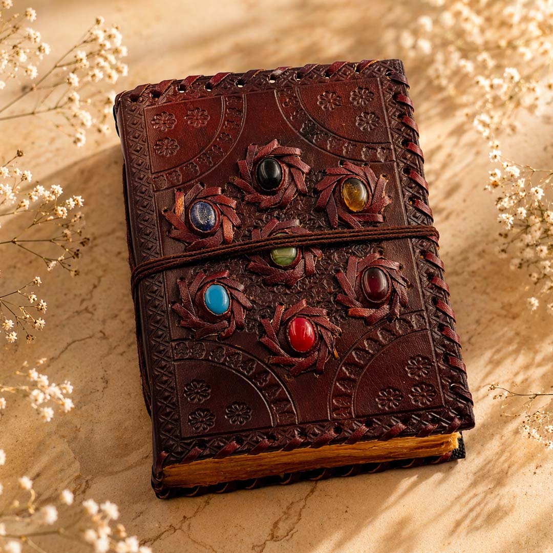 Best Quality Royal Chakra Stone Leather Journal