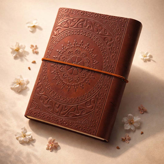 Heritage Elephant Embossed Leather Journal