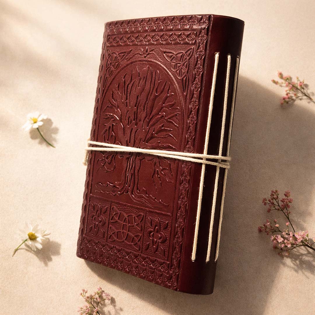 Handcrafted Tree of Life Leather Journal